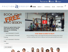 Tablet Screenshot of frictioncrossfit.com